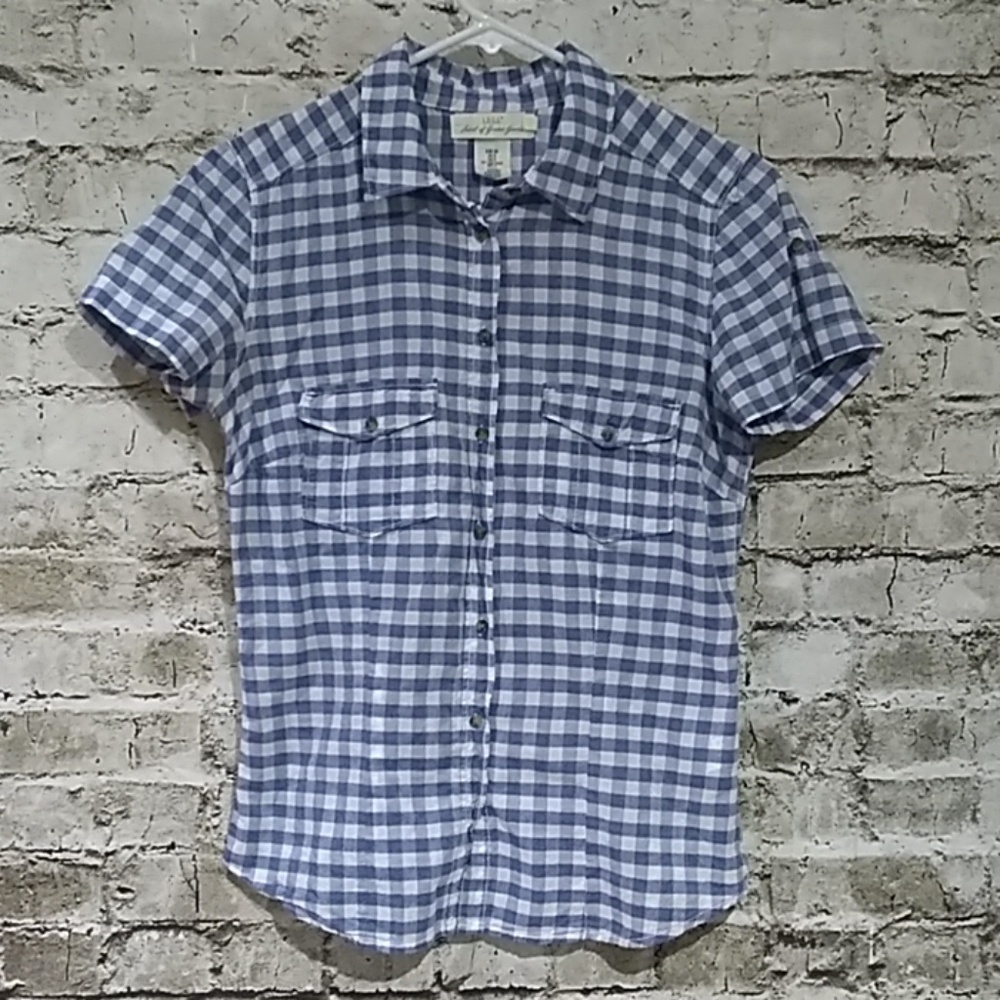 🎯Gingham Button Down Blouse🎯